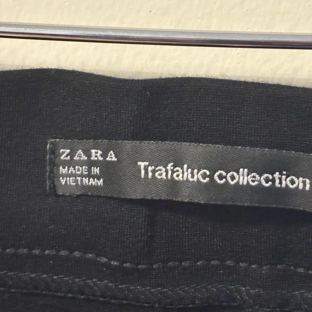 Zara Black Trousers with Unique Stitching